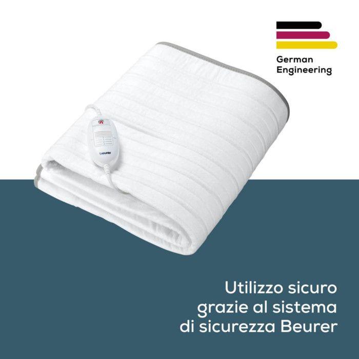 Chauffe-matelas - Beurer - TS 17 - Blanc - Système De Sécurité - 3 Niveaux De Température