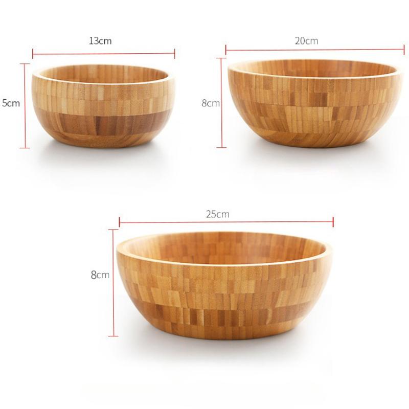 Japanese Salad Wooden Bowl Large Bamboo Bowl Stirring Powdered Mask Chinese Medicine Noodle Noodle Ramen Bowl Tableware