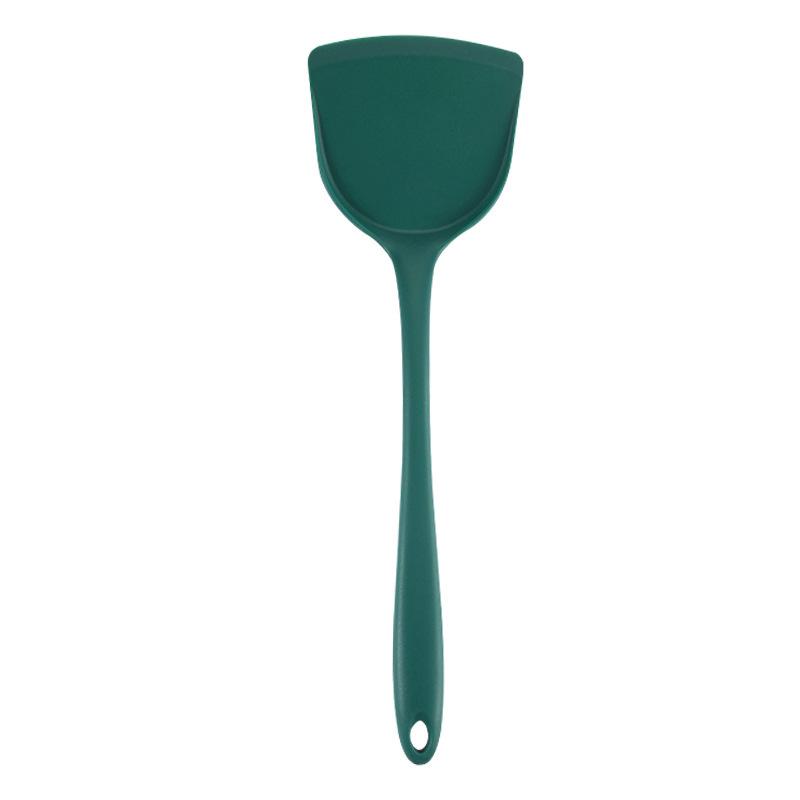 Silicone Kitchenware Set: Non-stick Spatula, Salad Spoon, Slotted Spoon, Rice Spoon, Flour Scoop, Strainer