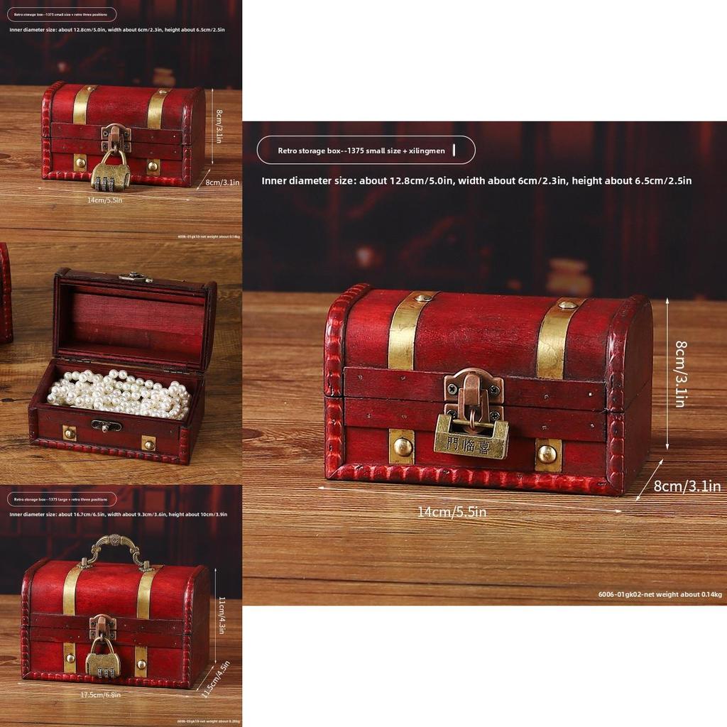 Wooden Privacy Storage Box With Lock For Jewelry And Keys For Bedroom And Living Room