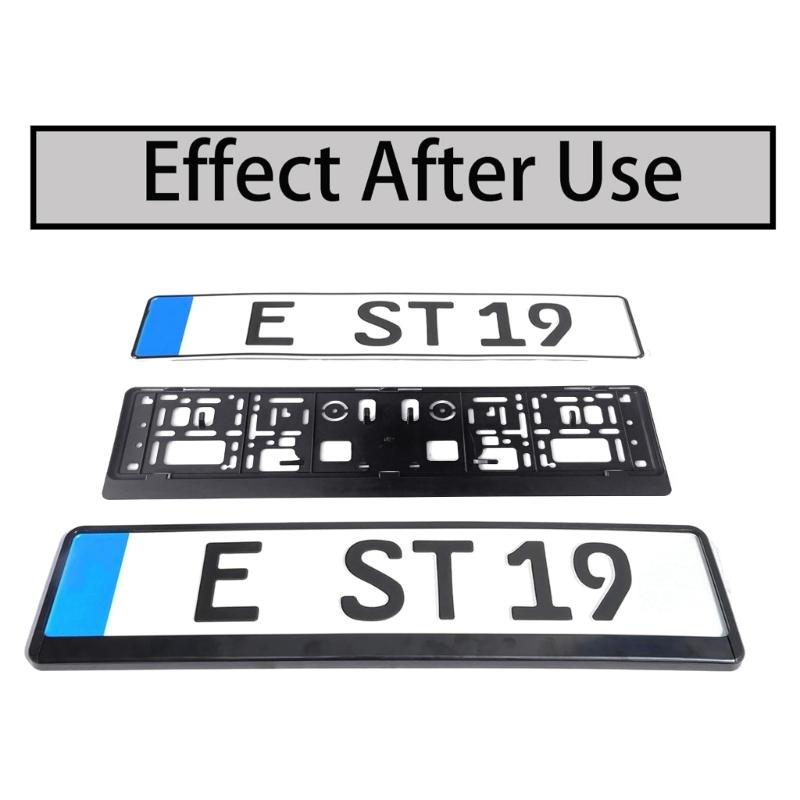 Number Plates Holder  Black License Plates Holder  Mount EU Standard License Plate Frame Cover Anticorrosions Holder