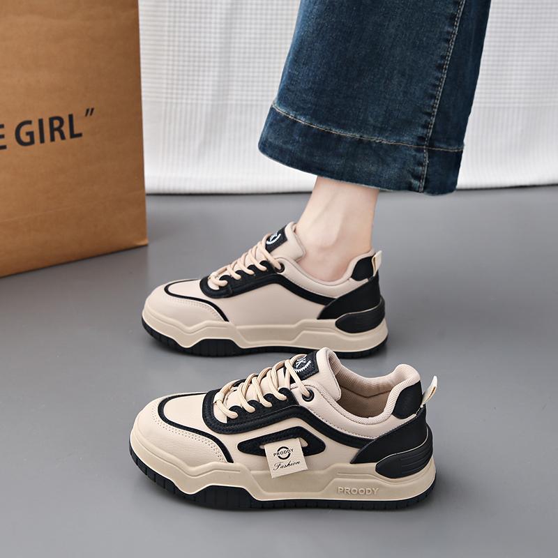 CRLAYDK Women's Classic Leather Sneakers Casual Tennis Breathable Skateboard Shoes Platform Walking Sports Trainers