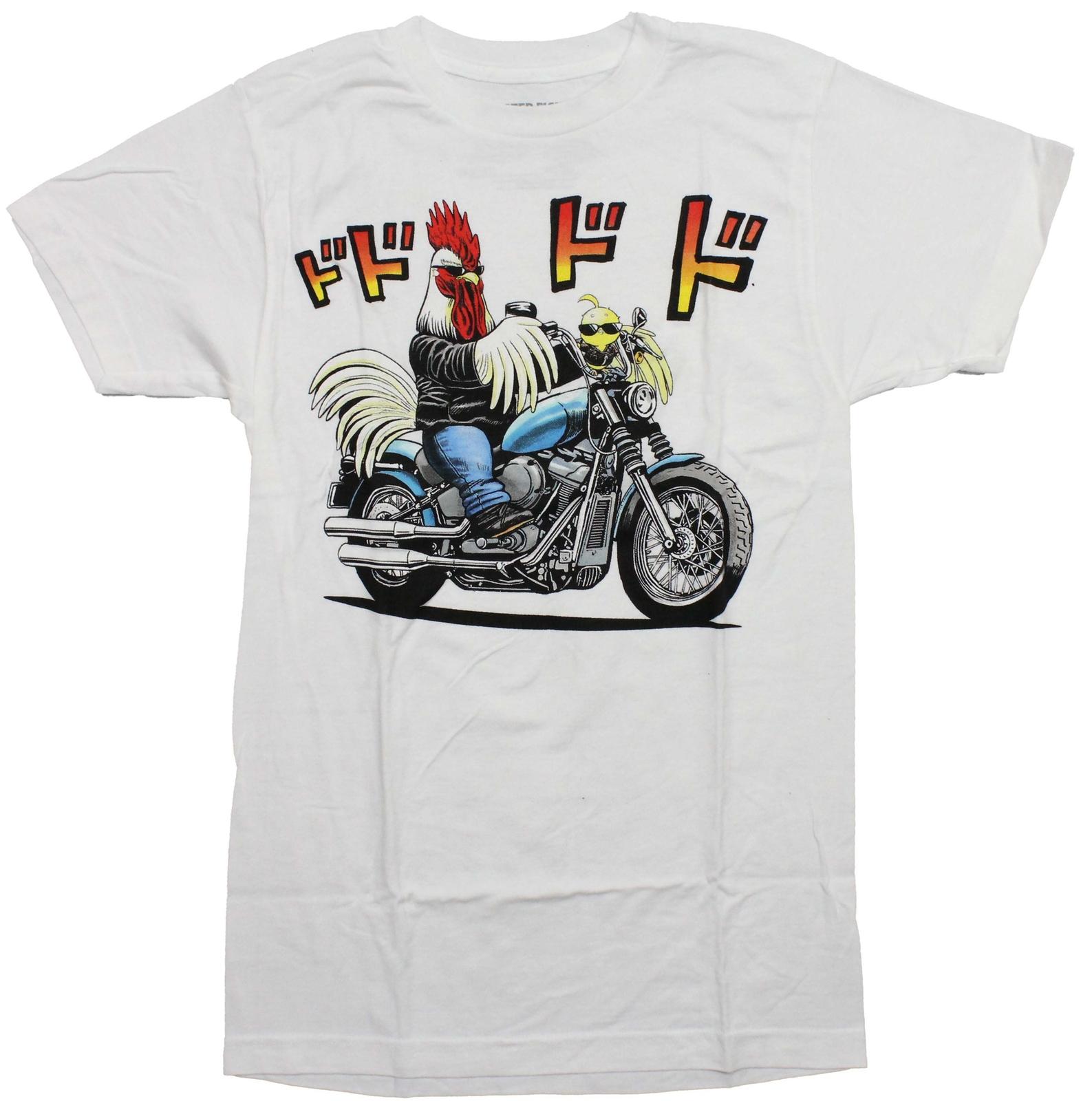 Rooster Fighter New Adult T-Shirt - Kanji Movie Riding Motorcycle S