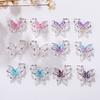 10Pcs Butterfly Nail Art Charm Rhinestone Faux Pearl 3D Butterfly Shape Nail Design Jewelry DIY Crafts Nail Decoration Accessories