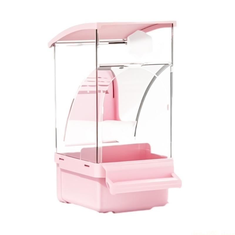 QX2E Detachable Parrots Feeder With Large Capacity Container Anti Spill Design Dispenser For Cockatiels Budgies