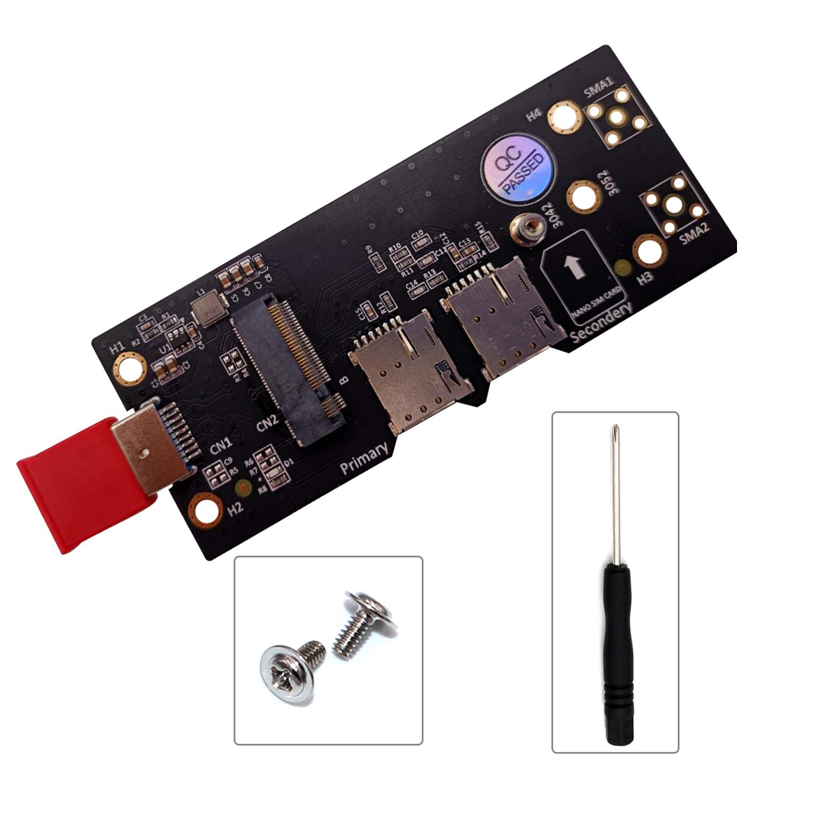 

M.2 to USB 3.0 Adapter NGFF Key B 3G4G5G Riser Module Test with Dual SIM Card Slot
