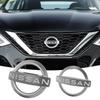 Car Front Rear Grille Emblem Car Front Trunk Tail Sign Badge Replacement Sticker Car Accessories For Xtrail Qashqai Juke