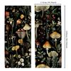 2pcs Classic Polyester Mushroom and Moth Curtains   Retro Forest Pattern Drapes for Bedroom   52x84 Inches   Nature-Inspired Home D