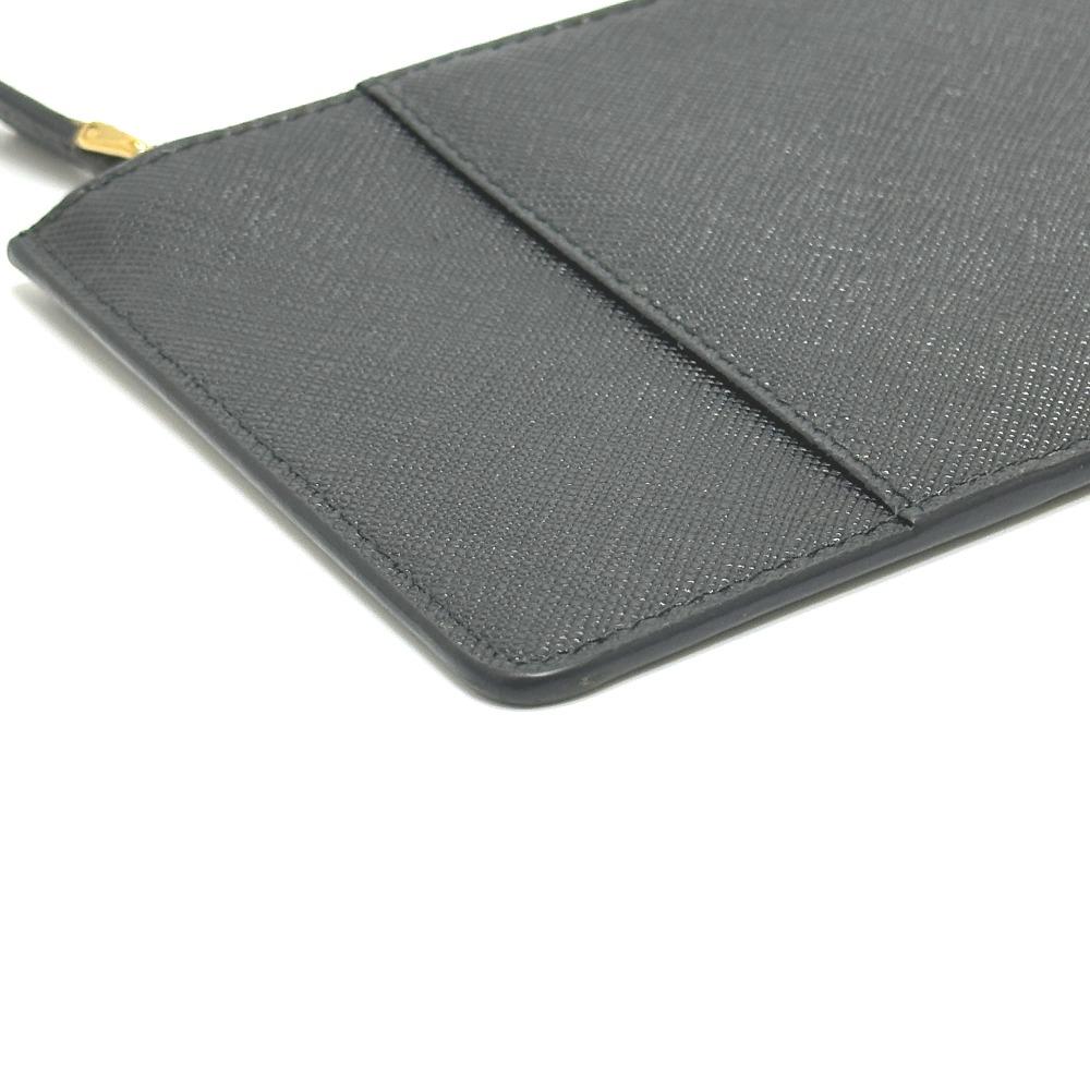 Prada 1MB025 Triangle Plate Document Holder Fragment Card Case Flat Long Wallet