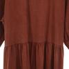 Zara 7 Minutes Sleeve Long Dress M Red Brown Special Wing Women Used