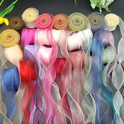 10 Meters/Roll Fishtail Yarn Ribbon Flower Packaging Material Floral Florist Wrapping Supplies Snow Yarn Ribbon Wave Band