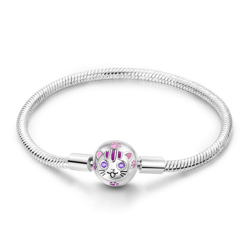 S925 Sterling Silver Bracelets 17-20CM Original Leaf Clover Butterfly Heart Bracelet Fit DIY Charms Beads Fashion Women Jewelry