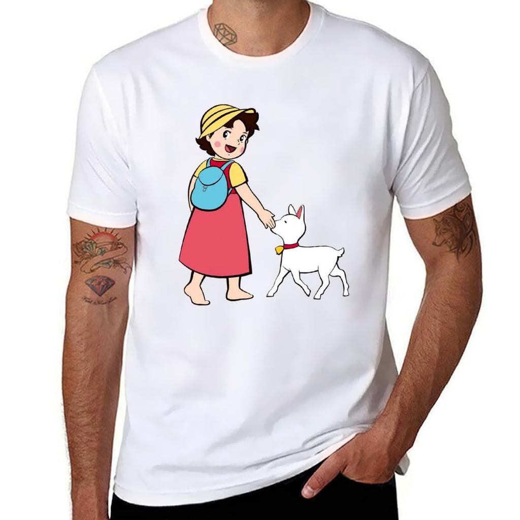 Heidi And Litle Goat Tshirt Anime T Shirts Oversize Tshirt