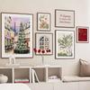 Paris Christmas Tree Shop Vase Plant Socks Gift Wall Art Canvas Painting Posters And Prints Wall Pictures For Living Room Decor