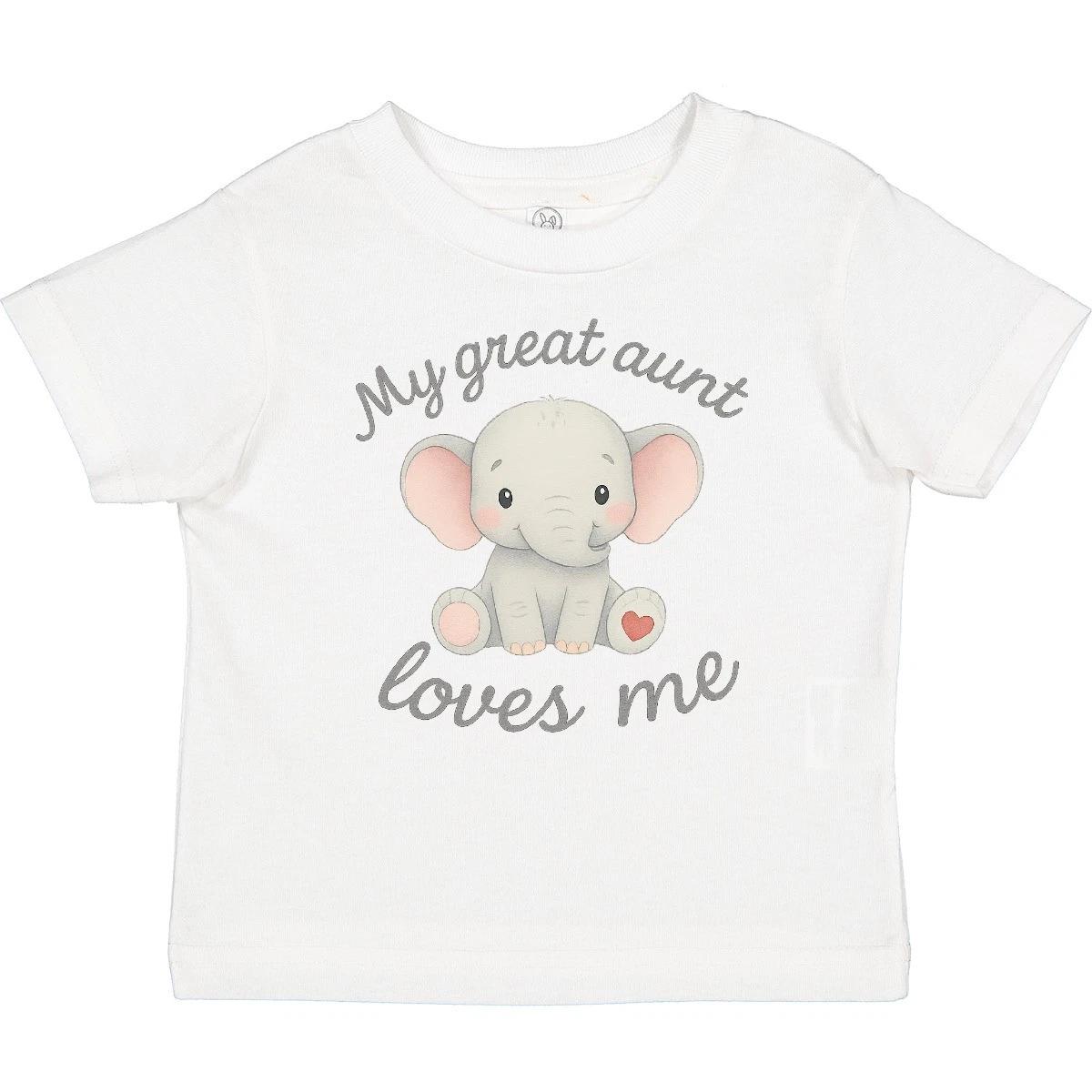 Inktastic My Great Aunt Loves Me Elephant Baby T-Shirt Infant Tees Shower 160