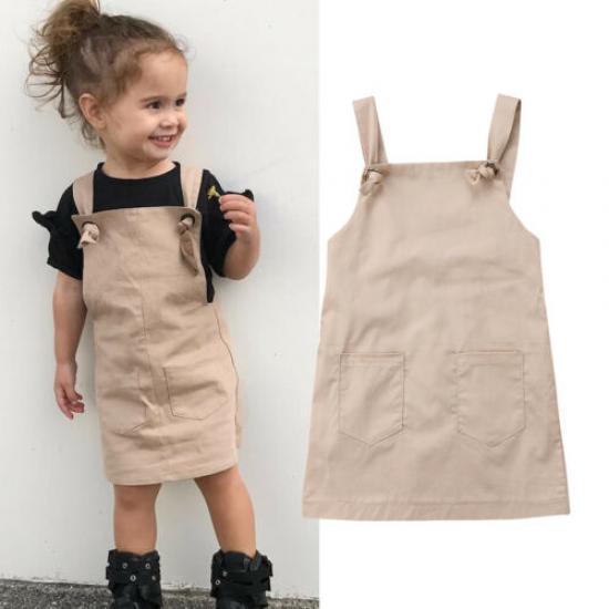 Cool Baby Girl Overalls Tooling Dress Summer Fashion Girls Pockets