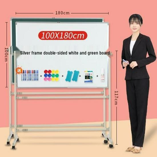 Large Double-Sided Mobile Magnetic Whiteboard for Home or Office