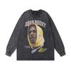 American Hip-Hop Portrait Direct Injection Printing Long-Sleeved T-Shirt Autumn Retro Crew Neck Sweater For Men And Women