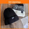 Color Blocked Fashionable Thick Warm Men Knitted Hat For Winter Wind Resistance