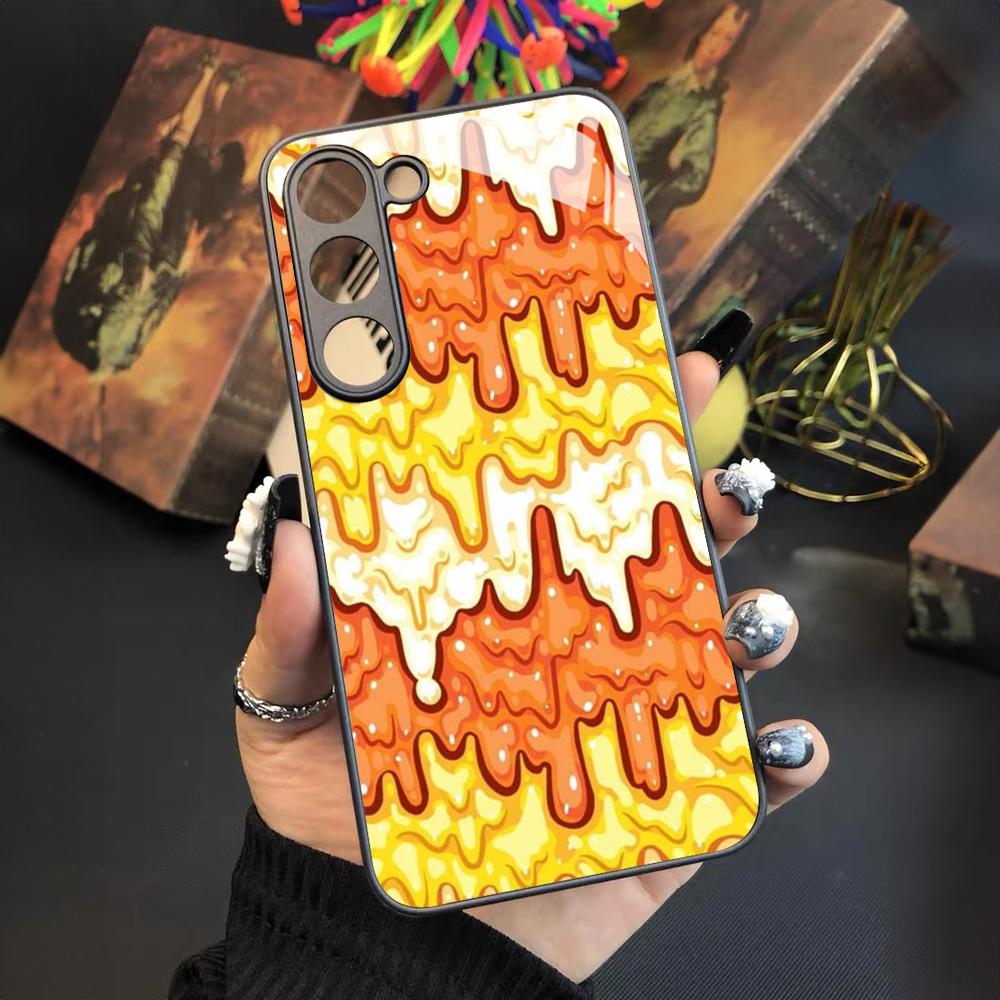 Slime Pattern Phone Case For Samsung Galaxy S25 S24 S23 S22 S20 S21 Note20 Ultra Plus Fe Colored Silver Cover