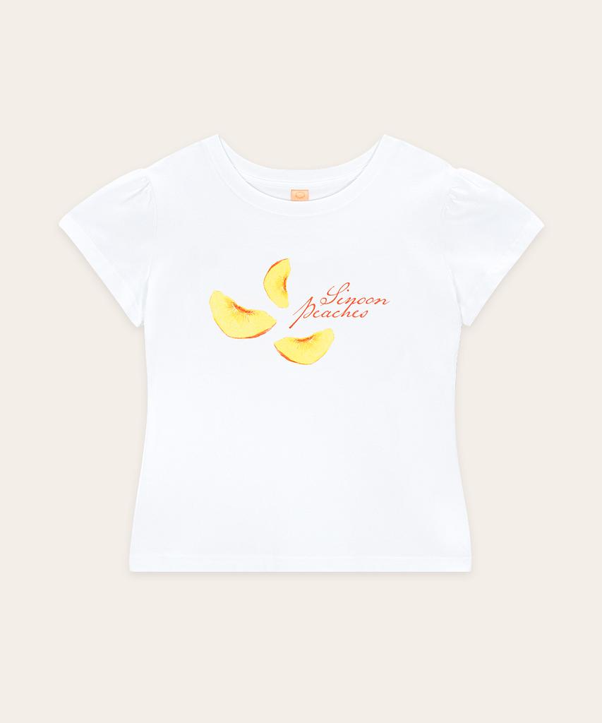 SINOON Piece Peach Puff T-Shirt (White)