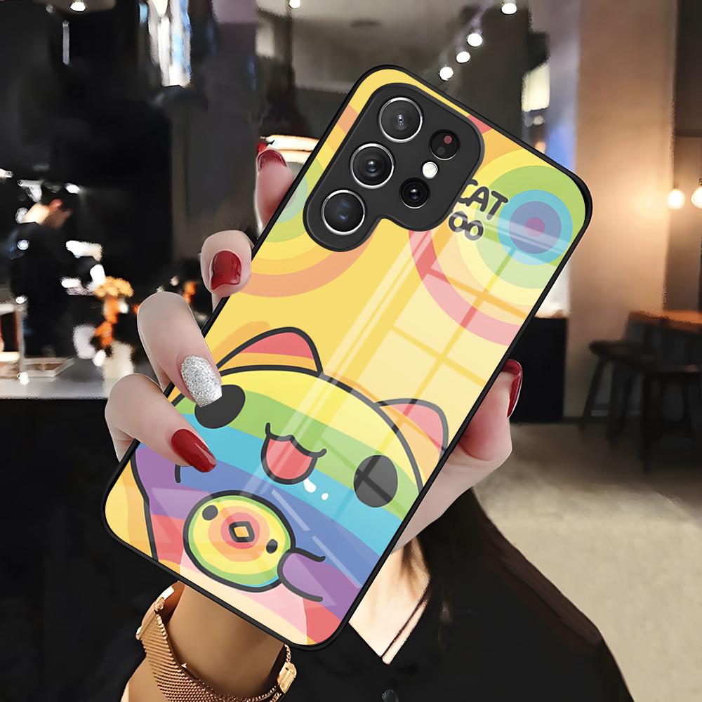 CUTE B-Bugcat Capoo Phone Case For Samsung S26 S25 Edge Ultra 24 23 22 21 Ultra Plus Fe A55 56 15 4G 5G Glass Cover
