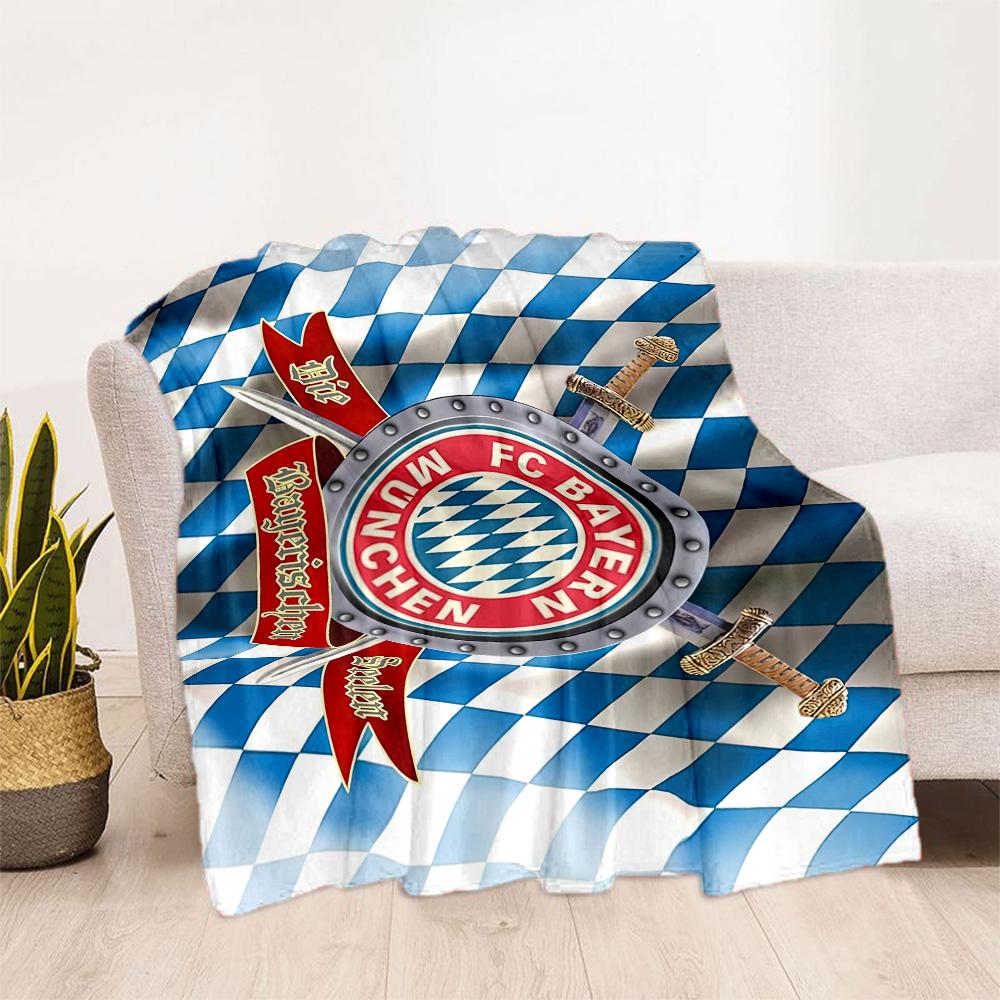 Bayern Munich Blanket Comfortable Suitable for Bedding Seaside Chair Four Seasons Universal Modern Style Gifts For Family Or Friends