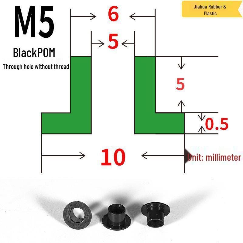 T-förmige Nylon-Dichtungsscheibe M3-M35 Gewinde Isolierabstandshalter