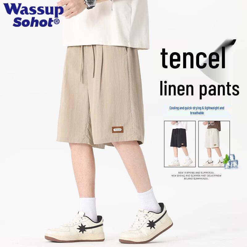 Wassup Sohot Men s Tencel Blend Casual Shorts XL