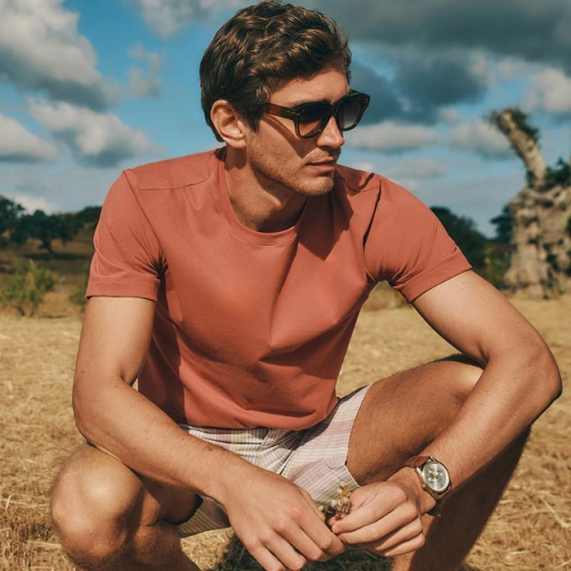 Hanro ShorT Sleeve T shirT 75050 chuTney