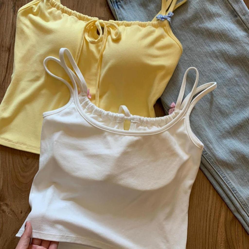 Rayon Bow Design Camisole: Sweet Summer One-Piece with Beautiful Back for Women