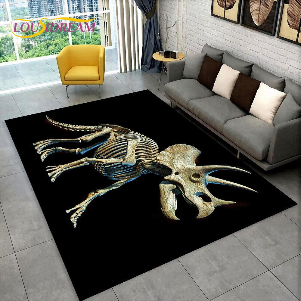 Animal Dinosaur Fossil Series 3D Area Rug,Carpet Rug for Home Living Room Bedroom Sofa Doormat Kitchen Decor,Non-slip Floor Mat