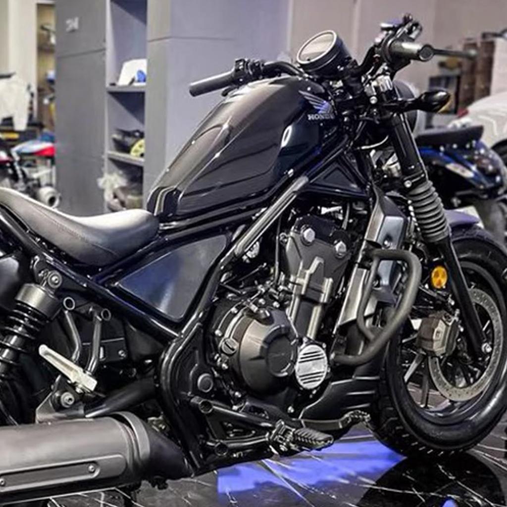 LEDISHUN Engine Cover, Engine Slider, Engine Guard for Honda Rebel 500 and CL500 (All Model Years) (Silver)