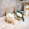 Self-draining Soap Dish Leaf Shaped Soap Box With Deer Decoration Soap Holder For Bathroom Kitchen Home Bathroom Decor