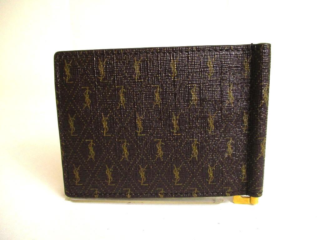 Authentisches Saint Laurent Paris Monogramm Braunes Leder Bifold Geldbeutel Portemonnaie #a094 Aufgearbeitet
