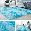 Fluffy Tie-Dye Rug Modern Super Soft Colorful Long Plush Machine Washable Non-slip Living Room Bedroom Kids Room Floor Shaggy Area Carpet