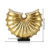 Modern Tabletop Decor | Textured Fluted Surface, Shell Sculpture with Base, Abstract Sculpture, for