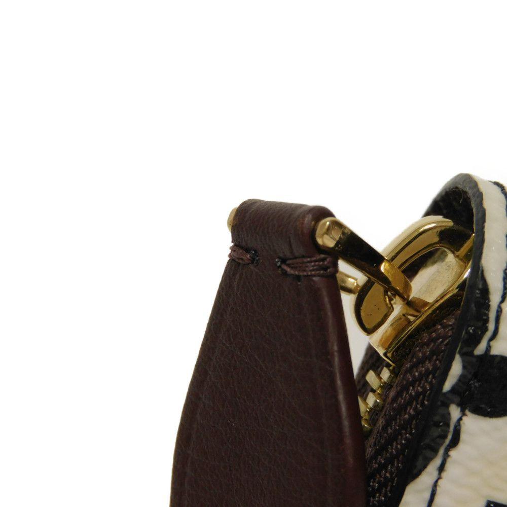 Used LV Circle Bordeaux Zip Around Monogram Wallet (12564, M67234, 7940) In White and Brown, Unisex from Japan AUTHENTIC