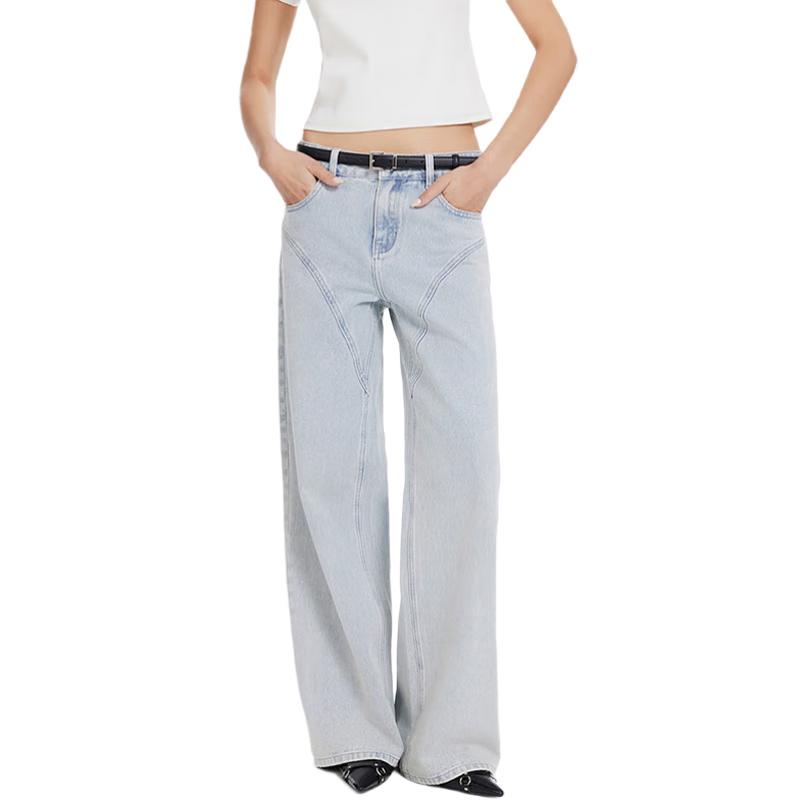 

Jinyujie Women s High-Waist Lightweight Straight-Leg Jeans 27
