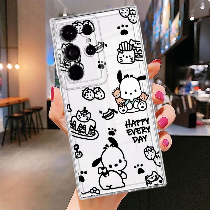 Sanrio Pochacco Case for Samsung Galaxy S26 S23 Ultra S22 FE Note 20 Ultra 10 S20 Plus S24 S21 S25 Edge Phone Cover