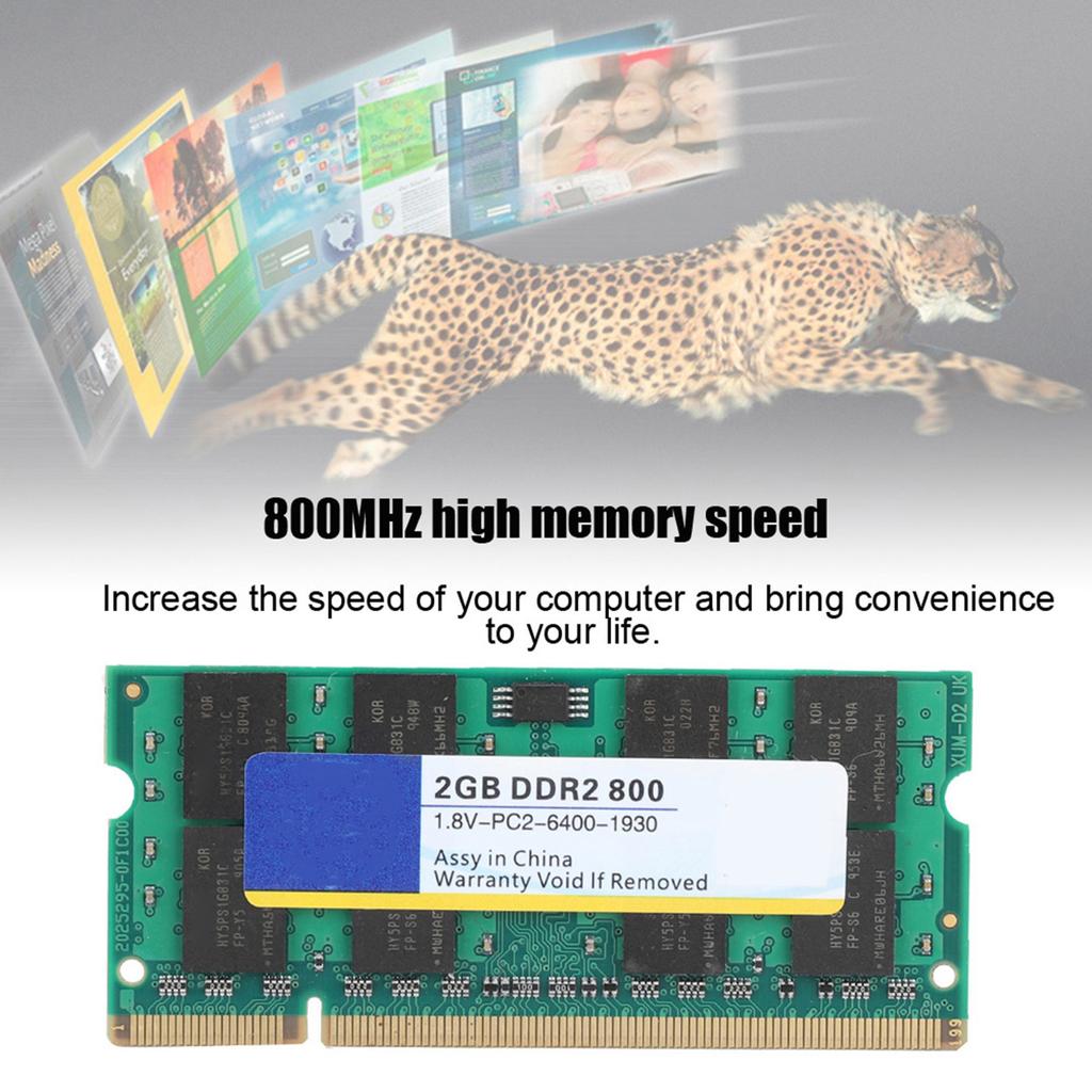 Xiede DDR2 800Mhz 2G 1.8V 200Pin for Laptop High Running Speed Memory RAM Fully Compatible