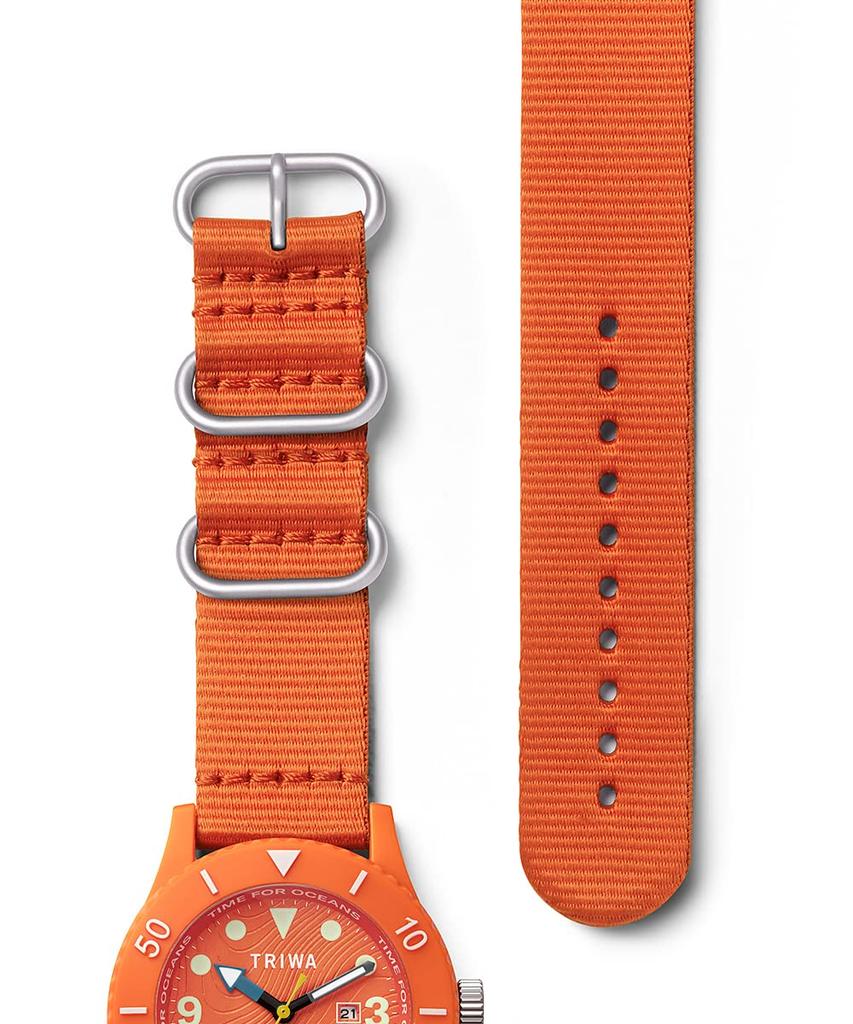 Watch TIME FOR OCEANS SUBMARINER NEMO Orange Official Import Swedish Nordic Design Recycled Nylon Strap TRIWA/Triwa Men's & Women's (Unisex)