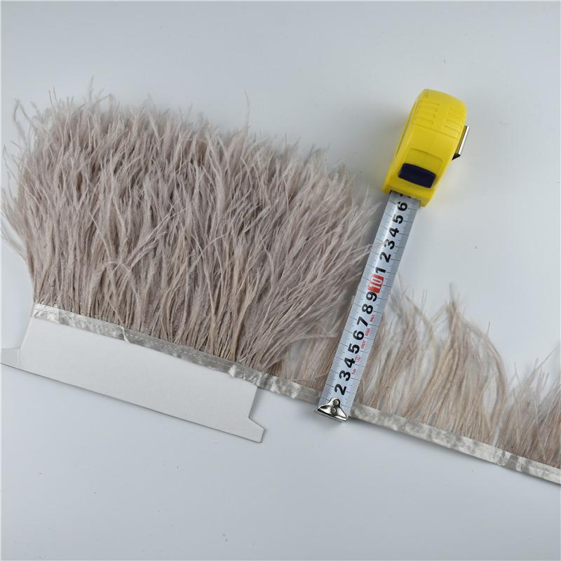 Feather1meters Real Ostrich Feather Trim Fringe White Ostrich Feathers for Clothes Ribbon Trims Feather Skirt Plumas Plume Decoration
