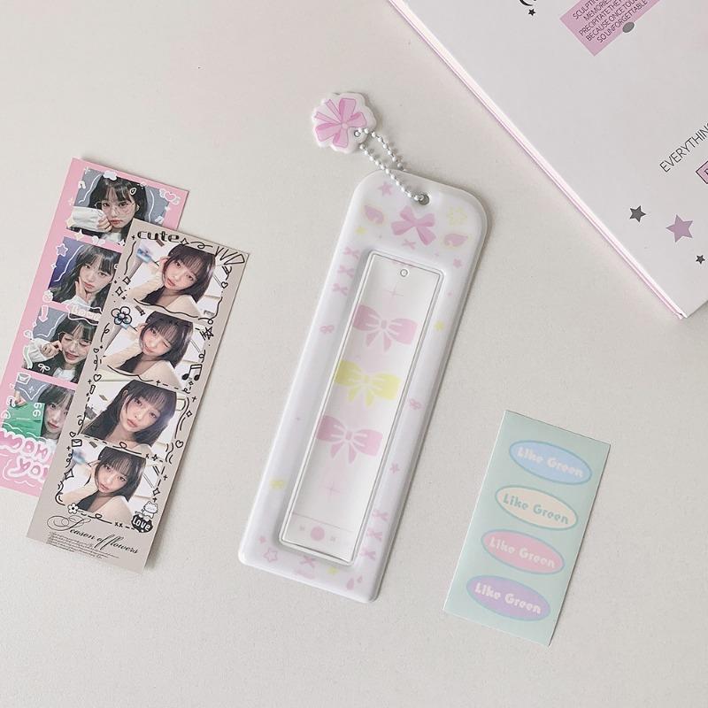 Cute Bow Design Pvc Photo Card Holder For School Id Card