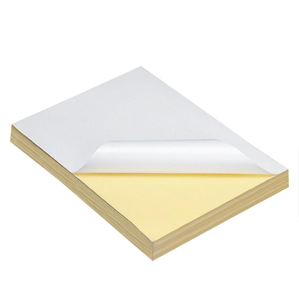 100 listů A4 Lepicí papír Čirý tisk Závod Fiber Sticker Papír pro tiskárnu Samolepicí papír