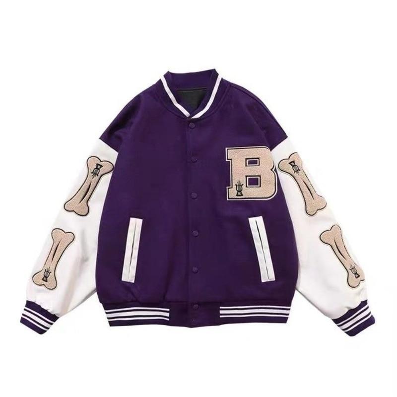 Bombacı Ceketler Kadın Ceket erkek Çift Beyzbol Ceket Sonbahar Unisex Erkek Arkadaşı Tarzı Varsity Hiphop Streetwe...