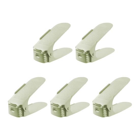 5Pcs Shoe Use Stacker Shoe Slots Adjustable Double-Layer Design Shoe Rack