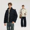 Winter Men's Detachable Hooded Fur Collar Short Loose Versatile Warm Jacket