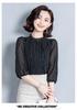 2026 Plus Size Polka Dot Ruffled Chiffon Blouse - Mid-Sleeve & Stylish