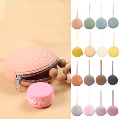 Children's Portable Easy-to-clean Pacifier Storage Bag Coin Key Earphone Food Grade Silicone Zipper Storage Bag